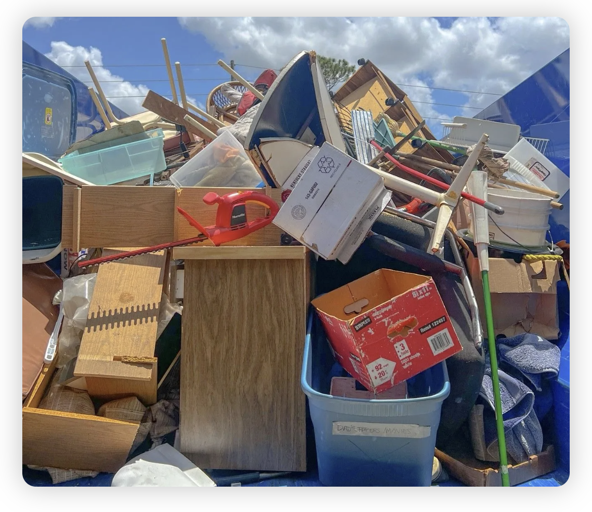 Before and after junk removal in Atlanta